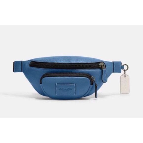 COACH SPRINT Blue Leather Belt Bag - Picture 1 of 11